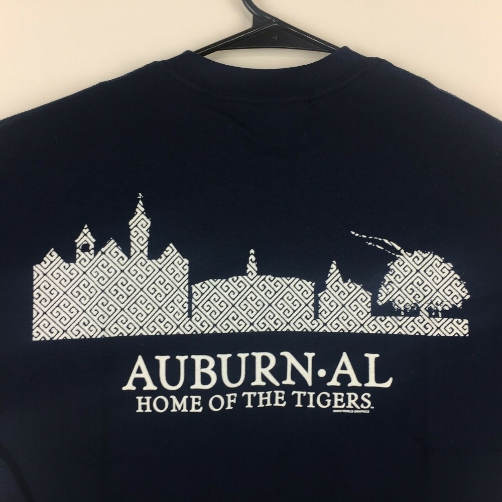 Auburn Tigers T-Shirt Greek Meander Skyline Tee
